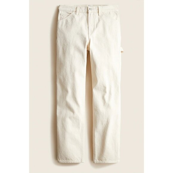 J.Crew High Rise 90s Classic Straight Carpenter Jean Cotton Organic Natural 29 - Picture 2 of 15